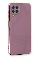 Newface Samsung Galaxy A22 Kılıf Volet Silikon - Mor