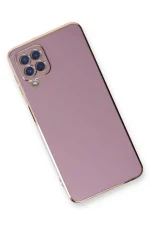 Newface Samsung Galaxy A22 Kılıf Volet Silikon - Mor - Görsel 3