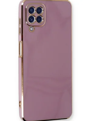 Newface Samsung Galaxy A22 Kılıf Volet Silikon - Mor