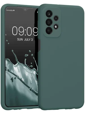 Newface Samsung Galaxy A23 4G Kılıf First Silikon - Koyu Yeşil