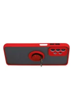 Newface Samsung Galaxy A23 4G Kılıf Montreal Yüzüklü Silikon Kapak - Kırmızı - Görsel 3