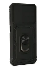 Newface Samsung Galaxy A23 4G Kılıf Pars Lens Yüzüklü Silikon - Siyah - Görsel 2