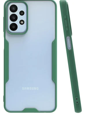 Newface Samsung Galaxy A23 4G Kılıf Platin Silikon - Yeşil