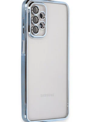 Newface Samsung Galaxy A23 4G Kılıf Razer Lensli Silikon - Açık Mavi