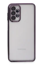 Newface Samsung Galaxy A23 4G Kılıf Razer Lensli Silikon - Mor - Görsel 2