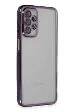 Newface Samsung Galaxy A23 4G Kılıf Razer Lensli Silikon - Mor