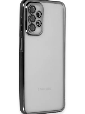 Newface Samsung Galaxy A23 4G Kılıf Razer Lensli Silikon - Siyah