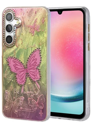 Newface Samsung Galaxy A24 4G Kılıf Blade Aynalı Desenli Kapak - Desen 5