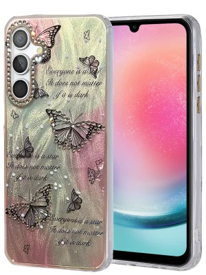 Newface Samsung Galaxy A24 4G Kılıf Blade Aynalı Desenli Kapak - Desen 6