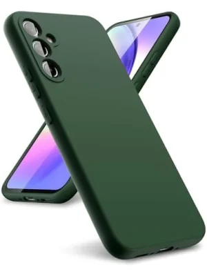 Newface Samsung Galaxy A24 4G Kılıf First Silikon - Koyu Yeşil