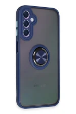 Newface Samsung Galaxy A24 4G Kılıf Montreal Yüzüklü Silikon Kapak - Lacivert - Görsel 2