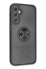 Newface Samsung Galaxy A24 4G Kılıf Montreal Yüzüklü Silikon Kapak - Siyah - Görsel 2