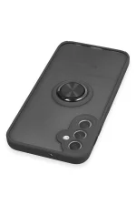 Newface Samsung Galaxy A24 4G Kılıf Montreal Yüzüklü Silikon Kapak - Siyah - Görsel 4