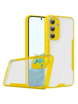 Newface Samsung Galaxy A24 4G Kılıf Platin Silikon - Sarı