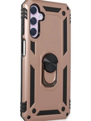 Newface Samsung Galaxy A24 4G Kılıf Sofya Yüzüklü Silikon Kapak - Rose