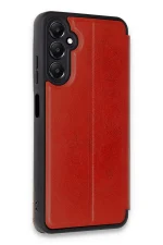 Newface Samsung Galaxy A25 5G Kılıf Flip Cover - Kırmızı - Görsel 2