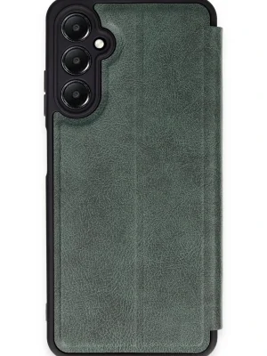 Newface Samsung Galaxy A25 5G Kılıf Flip Cover - Koyu Yeşil