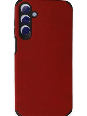 Newface Samsung Galaxy A25 5G Kılıf Loop Deri Silikon - Kırmızı