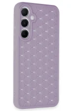 Newface Samsung Galaxy A25 5G Kılıf Petek Silikon Kapak - Lila - Görsel 2