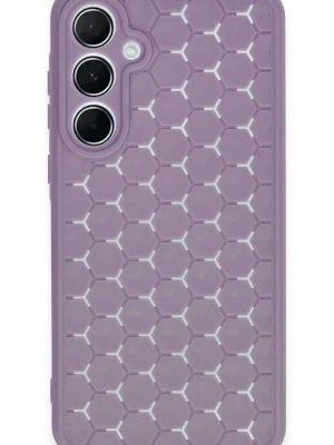 Newface Samsung Galaxy A25 5G Kılıf Petek Silikon Kapak - Lila