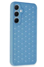 Newface Samsung Galaxy A25 5G Kılıf Petek Silikon Kapak - Mavi - Görsel 2