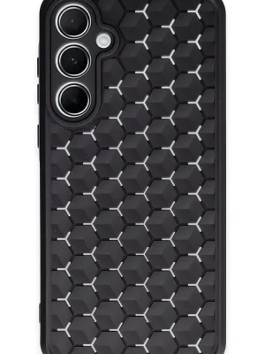 Newface Samsung Galaxy A25 5G Kılıf Petek Silikon Kapak - Siyah