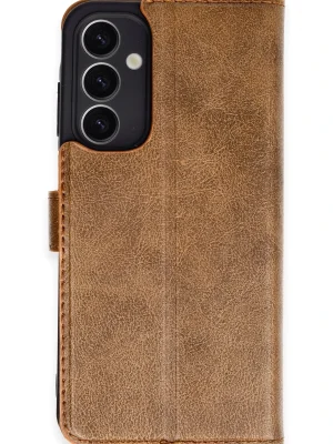 Newface Samsung Galaxy A25 5G Kılıf Trend S Plus Kapaklı Kılıf - Taba