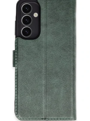 Newface Samsung Galaxy A25 5G Kılıf Trend S Plus Kapaklı Kılıf - Yeşil