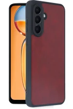 Newface Samsung Galaxy A26 Kılıf Aras Deri Kapak - Bordo - Görsel 2