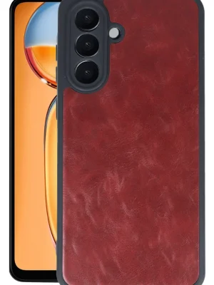 Newface Samsung Galaxy A26 Kılıf Aras Deri Kapak - Bordo