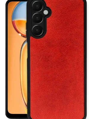 Newface Samsung Galaxy A26 Kılıf Aras Deri Kapak - Kırmızı