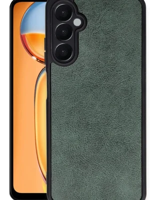 Newface Samsung Galaxy A26 Kılıf Aras Deri Kapak - Koyu Yeşil