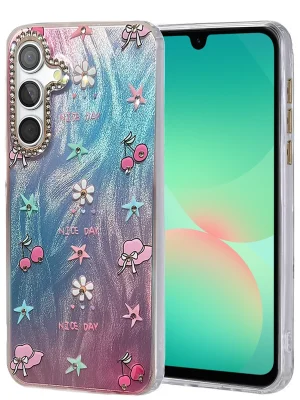 Newface Samsung Galaxy A26 Kılıf Blade Aynalı Desenli Kapak - Desen 4