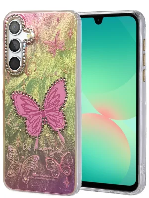 Newface Samsung Galaxy A26 Kılıf Blade Aynalı Desenli Kapak - Desen 5