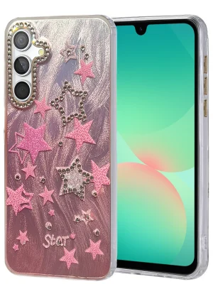 Newface Samsung Galaxy A26 Kılıf Blade Aynalı Desenli Kapak - Desen 7