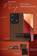 Newface Samsung Galaxy A26 Kılıf Flip Cover - Siyah - Görsel 3
