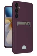 Newface Samsung Galaxy A26 Kılıf Kelvin Kartvizitli Silikon - Derin Mor