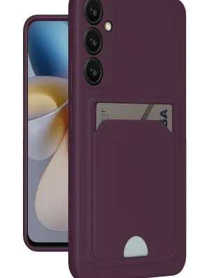 Newface Samsung Galaxy A26 Kılıf Kelvin Kartvizitli Silikon - Derin Mor