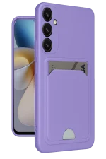 Newface Samsung Galaxy A26 Kılıf Kelvin Kartvizitli Silikon - Lila