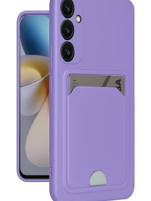 Newface Samsung Galaxy A26 Kılıf Kelvin Kartvizitli Silikon - Lila