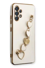 Newface Samsung Galaxy A32 Kılıf Esila Silikon - Beyaz