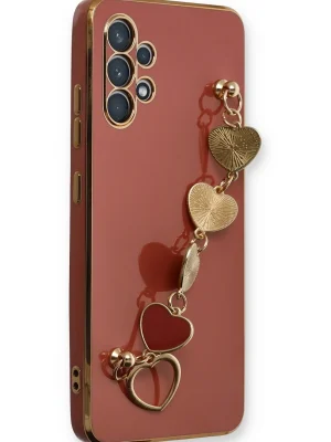 Newface Samsung Galaxy A32 Kılıf Esila Silikon - Kırmızı