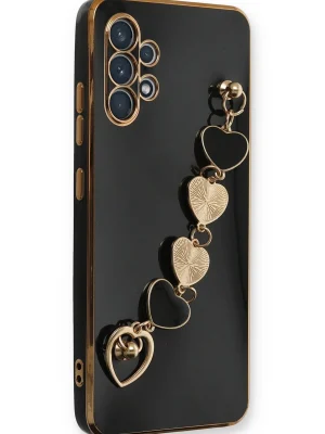 Newface Samsung Galaxy A32 Kılıf Esila Silikon - Siyah