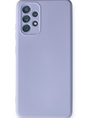 Newface Samsung Galaxy A32 Kılıf Nano içi Kadife  Silikon - Lila