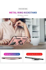Newface Samsung Galaxy A32 Kılıf Sofya Yüzüklü Silikon Kapak - Rose - Görsel 9
