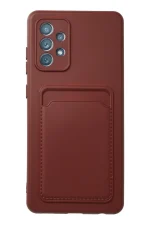 Newface Samsung Galaxy A33 5G Kılıf Kelvin Kartvizitli Silikon - Bordo