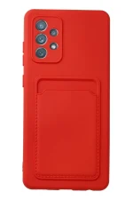 Newface Samsung Galaxy A33 5G Kılıf Kelvin Kartvizitli Silikon - Kırmızı