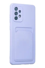 Newface Samsung Galaxy A33 5G Kılıf Kelvin Kartvizitli Silikon - Lila - Görsel 2