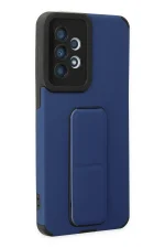 Newface Samsung Galaxy A33 5G Kılıf Mega Standlı Silikon - Mavi - Görsel 2