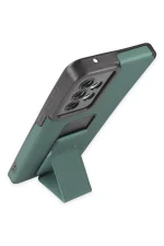 Newface Samsung Galaxy A33 5G Kılıf Mega Standlı Silikon - Yeşil - Görsel 4